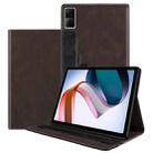 For Xiaomi Redmi Pad 10.61 Splicing Series Tablet PC Leather Case(Coffee) - 1