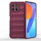 For Honor 8X 5G Magic Shield TPU + Flannel Phone Case(Wine Red) - 1