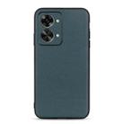 For OnePlus Nord 2T Lambskin Texture Genuine Leather Phone Case(Green) - 1