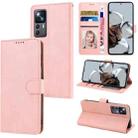 For Xiaomi 12T/12T Pro/Redmi K50 Ultra Fantasy Classic Skin-feel Calfskin Texture PU Phone Case(Pink) - 1