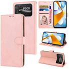 For Xiaomi Poco C40 Fantasy Classic Skin-feel Calfskin Texture PU Phone Case(Pink) - 1