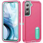 For Samsung Galaxy S23 5G 3 in 1 Rugged Holder Phone Case(Pink+Blue) - 1