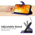 For Huawei P20 Skin Feel Sun Flower Pattern Flip Leather Phone Case with Lanyard(Dark Purple) - 5