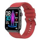 E500 1.83 inch HD Square Screen TPU Watch Strap Smart Watch Supports ECG Monitoring / Non-invasive Blood Sugar(Red) - 1