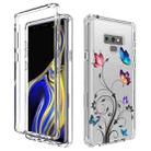 For Samsung Galaxy Note9 Transparent Painted Phone Case(Tree Butterflies) - 1