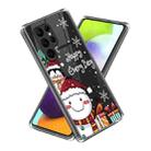 For Samsung Galaxy S23 Ultra 5G Christmas Patterned Clear TPU Phone Cover Case(Penguin Yeti) - 1