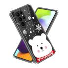 For Samsung Galaxy S23 Ultra 5G Christmas Patterned Clear TPU Phone Cover Case(Snowflake Bear) - 1