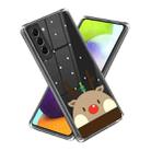 For Samsung Galaxy S22 5G Christmas Patterned Clear TPU Phone Cover Case(Big Face Elk) - 1