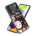 For Samsung Galaxy S22 5G Christmas Patterned Clear TPU Phone Cover Case(Penguin Yeti) - 1