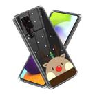 For Samsung Galaxy S22 Ultra 5G Christmas Patterned Clear TPU Phone Cover Case(Big Face Elk) - 1