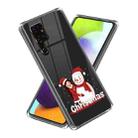 For Samsung Galaxy S22 Ultra 5G Christmas Patterned Clear TPU Phone Cover Case(Red Hat Yeti) - 1