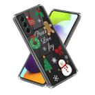 For Samsung Galaxy S21 FE 5G Christmas Patterned Clear TPU Phone Cover Case(Happy Yeti) - 1