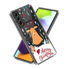 For Samsung Galaxy S21 FE 5G Christmas Patterned Clear TPU Phone Cover Case(Christmas Elk) - 1