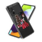 For Xiaomi Poco M5 Christmas Patterned Clear TPU Phone Cover Case(Christmas Tree and Girls) - 1