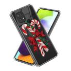 For Xiaomi Poco C40 Christmas Patterned Clear TPU Phone Cover Case(Christmas Cane) - 1
