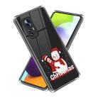 For Xiaomi 12 Pro Christmas Patterned Clear TPU Phone Cover Case(Red Hat Yeti) - 1