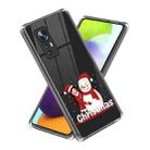For Xiaomi 12X Christmas Patterned Clear TPU Phone Cover Case(Red Hat Yeti) - 1