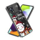 For Xiaomi 12X Christmas Patterned Clear TPU Phone Cover Case(Penguin Yeti) - 1