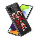 For Xiaomi Redmi A1 Christmas Patterned Clear TPU Phone Cover Case(Christmas Cane) - 1