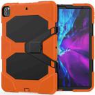 For iPad Pro 12.9 inch (2020) Shockproof Colorful Silicon + PC Protective Tablet Case with Holder & Shoulder Strap & Hand Strap t(Orange) - 2