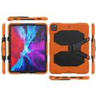 For iPad Pro 12.9 inch (2020) Shockproof Colorful Silicon + PC Protective Tablet Case with Holder & Shoulder Strap & Hand Strap t(Orange) - 3