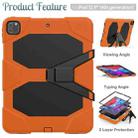 For iPad Pro 12.9 inch (2020) Shockproof Colorful Silicon + PC Protective Tablet Case with Holder & Shoulder Strap & Hand Strap t(Orange) - 4