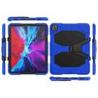For iPad Pro 12.9 inch (2020) Shockproof Colorful Silicon + PC Protective Tablet Case with Holder & Shoulder Strap & Hand Strap (Dark Blue) - 3