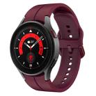 For Samsung Galaxy Watch 5 40mm / 44mm Colorful Buckle Silicone Watch Band(Wine Red) - 1