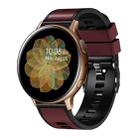 For Samsung Galaxy Watch 5 40mm / 44mm Plain Weave Two-color Silicone Watch Band(Wine Red Black) - 1