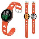 For Samsung Galaxy Watch 5 40mm / 44mm Hollowed Double Loop Silicone Watch Band(Orange) - 1