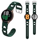 For Samsung Galaxy Watch 5 40mm / 44mm Hollowed Double Loop Silicone Watch Band(Green) - 1