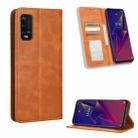 For Wiko Power U20 / U10 Magnetic Buckle Retro Texture Leather Phone Case(Brown) - 1