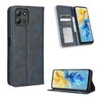 For Infinix Hot 11 2022 X675 Magnetic Buckle Retro Texture Leather Phone Case(Blue) - 1