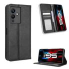 For Infinix Note 12 5G / Note 12 Pro 5G Magnetic Buckle Retro Texture Leather Phone Case(Black) - 1