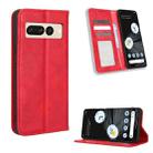 For Google Pixel 7 Pro 5G Magnetic Buckle Retro Texture Leather Phone Case(Red) - 1