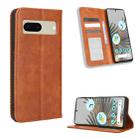 For Google Pixel 7 5G Magnetic Buckle Retro Texture Leather Phone Case(Brown) - 1