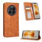 For Huawei Mate 50 Pro Magnetic Buckle Retro Texture Leather Phone Case(Brown) - 1