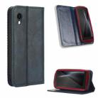 For Cubot Pocket / P50 Magnetic Buckle Retro Texture Leather Phone Case(Blue) - 1