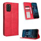 For Nokia G100 Magnetic Buckle Retro Texture Leather Phone Case(Red) - 1