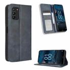 For Nokia G100 Magnetic Buckle Retro Texture Leather Phone Case(Blue) - 1