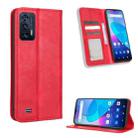 For Oukitel C31 Magnetic Buckle Retro Texture Leather Phone Case(Red) - 1