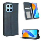 For Honor X8 5G Magnetic Buckle Retro Texture Leather Phone Case(Blue) - 1