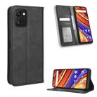 For UMIDIGI Power 7 Max Magnetic Buckle Retro Texture Leather Phone Case(Black) - 1