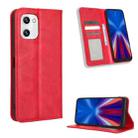 For UMIDIGI C1 Magnetic Buckle Retro Texture Leather Phone Case(Red) - 1