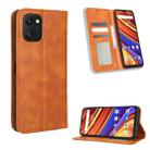 For UMIDIGI F3 5G / 4G / F3S / F3 SE Magnetic Buckle Retro Texture Leather Phone Case(Brown) - 1