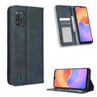 For ZTE Blade A52 Lite Magnetic Buckle Retro Texture Leather Phone Case(Blue) - 1