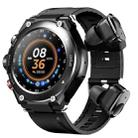 T92 1.28 inch IPS Touch Screen 2 in 1 Bluetooth Headset Smart Watch, Support Heart Rate Monitoring/Bluetooth Music(Black) - 1