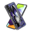 For Samsung Galaxy S23 5G Colored Drawing Clear TPU Phone Protective Case(Butterfly) - 1