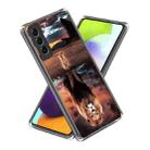 For Samsung Galaxy S23+ 5G Colored Drawing Clear TPU Phone Protective Case(Reflection Lion) - 1