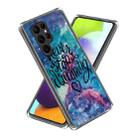 For Samsung Galaxy S23 Ultra 5G Colored Drawing Clear TPU Phone Protective Case(English Alphabet) - 1